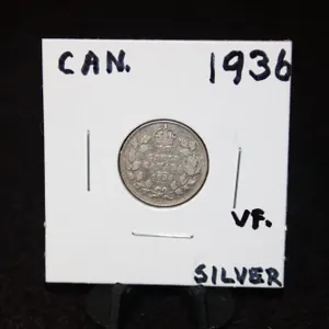 1936 Canada Silver 10 Cents