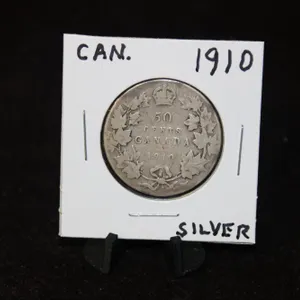 1910 Canada Silver Half Dollar
