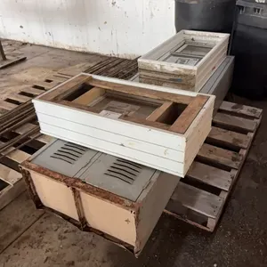 PR) Unused 31 7/8" 15 7/8" storm windows w/ 6' locker bay