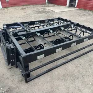 Top Dog bale accumulator w/ skid steer quick attach