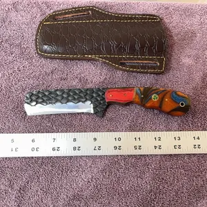 Damascus steel bull cutter knife