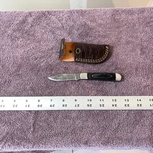 Damascus steel pocket knife