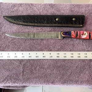 Damascus steel fillet knife