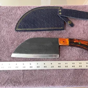 Damascus steel cleaver