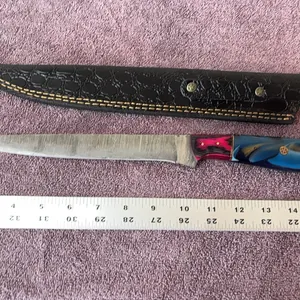 Damascus steel fillet knife