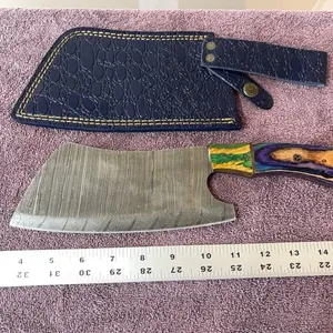 Damascus steel cleaver