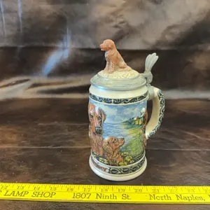 Budweiser Golden Retriever stein