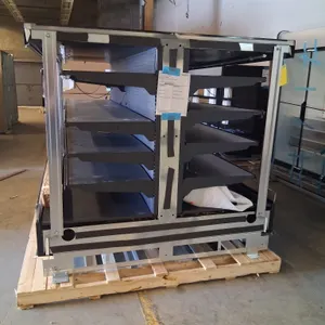 Hillphoenix QC-8R-IC-35-358-CBOM refrigerated double-sided multideck island merchandiser. Features multi-tier shelving on both sides. 8'L. Electrical: