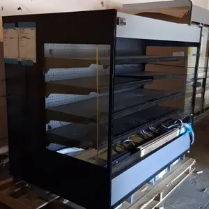 Hillphoenix QC-6R-EC-35-358-CBOM 6ft refrigerated multideck display merchandiser. Features adjustable solid shelves and glass sides. Refrigerant: R448