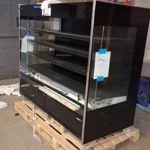 Hillphoenix QC-6R-35-358-CBOM 6ft refrigerated multideck display merchandiser. Features adjustable solid decks and glass sides. S/N: C000118798QC6R. R