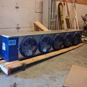 2026 Bohn BEL0220CC4EEAYF729 5-fan commercial low profile evaporator. Features low profile design and electric defrost. S/N: T26A07629. Electrical: 20