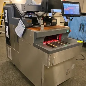 Hobart NGW1 Next Generation Wrapper automatic wrapping station. Features a color touchscreen interface, stainless steel construction, integrated heati