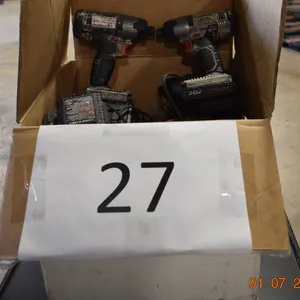 Assorted Battery Powered Hand Tools