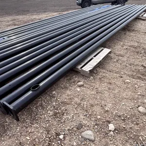 (4) Light Poles Approx 30' Long, Approx 5" Dia - Unused