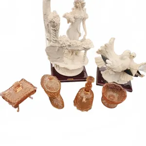 Giuseppi Armani Porcelain Figurines and Pink Depression Glass Collection