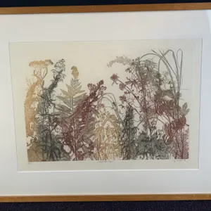 Mary Jo Major Copper Plate Etching "Wolf Creek Flora II" 1994