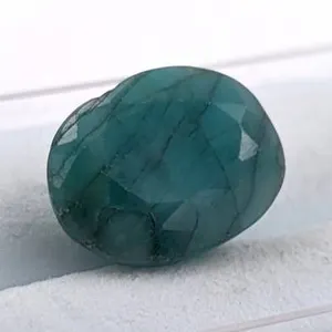 5.86ct Oval Mixed Cut Loose Natural Emerald, Bluish Green