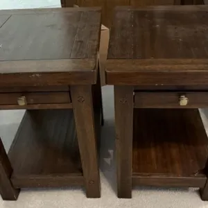Matching End Tables w/ Pull Out Shelf