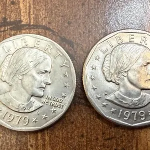 2 Susan B. Anthony 1979 One Dollars