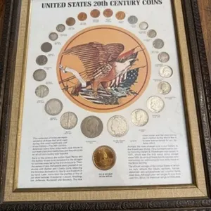 United States 20th Century Coins Framed Set