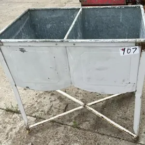 Set of Double Wash Tubs. No Lid. 33"L x 21"W x