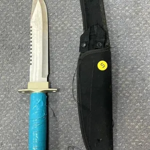 Straight Edged Knife in Sheath