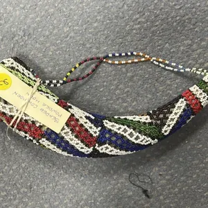 Beaded Cow Horn Powder Horn