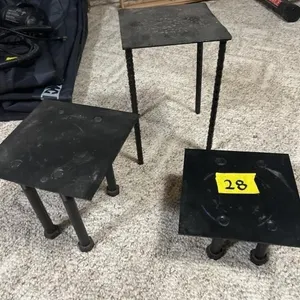 3 PC. METAL STAND 8" X 8" X 25"