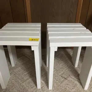 2-WOOD TABLES 21" X 17" X24"