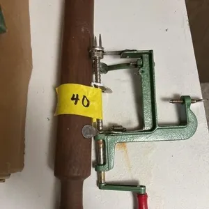 WOOD ROLLING PIN W/APPLE PEELER