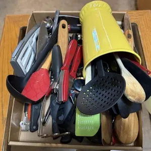 Assorted Kitchen Utensils with Yellow Holder