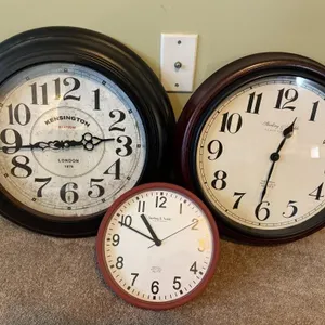 Three Wall Clocks - Kensington, Sterling & Noble