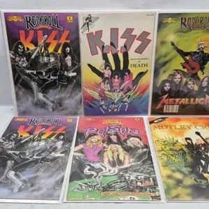 Rock and Roll Comics Kiss Metallica Motley Crue