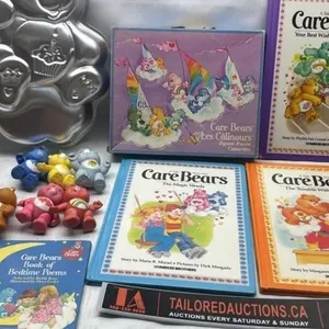 Vintage Care Bears Lot Toy VHS Book etc