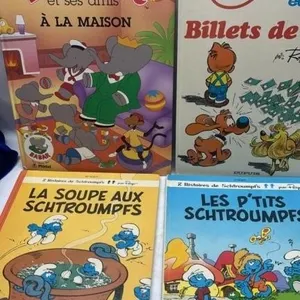 Vintage 1970s hardcover kids comic book lot Smurfs