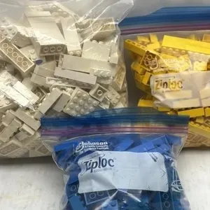 Vintage LEGO Brick lot blue white yellow