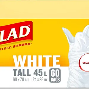 Used Glad White Garbage Bags - Tall 45 Litres -...