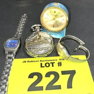 WATCHES, CLOCK, POCKET WATCH W TRAIN