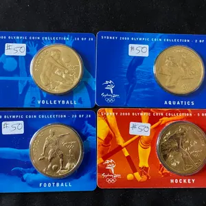 (4) 2000 Sydney Aus. UNC. $5 Olympic Coins