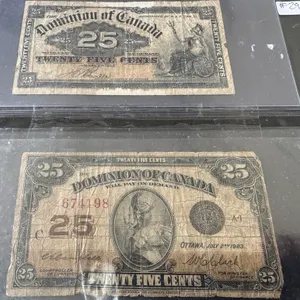 (2) 1900 & 1923 Cdn Shinplasters GD Cond