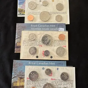 1974, 1975 &1979 Cdn UNC Coin Sets