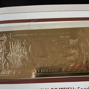(5) Gold Antigua and Barbuda Bank Notes