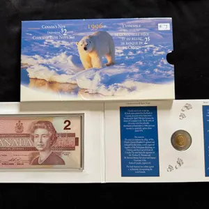 1996 Cdn $2 Coin and Bank Note Set