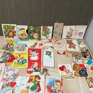 Mid-20th Century Greeting Cards Including Valentine, Christmas, and Birthday Themes and more