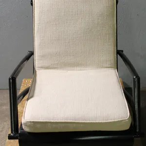 Metal Frame Lounge Chair with Cream Upholstry