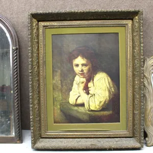 Framed Mirrors and Portrait Print