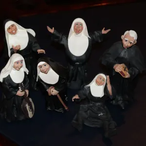 Deb Wood "Happy Habits" Nun Figurines