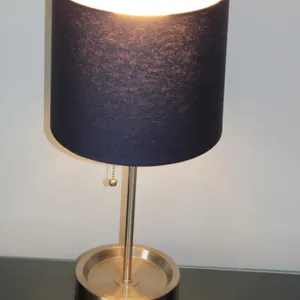 Modern Satin Nickel Table Lamp