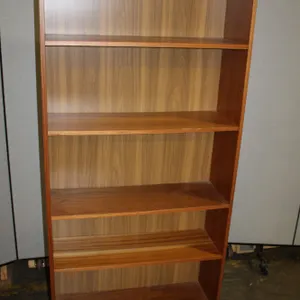 Wooden Bookshelf with Five Shelves