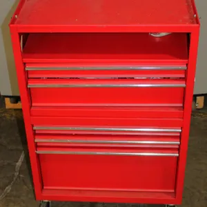 Red Metal Rolling Tool Chest with Contents